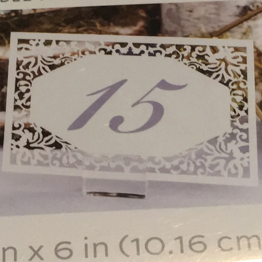 NWT David Tutera Wedding Lace Table Number‎ Cards